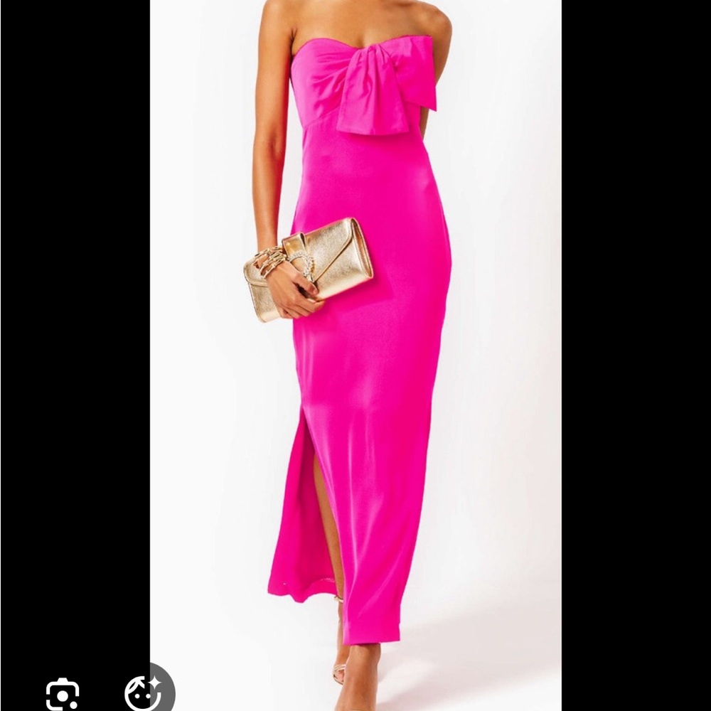 Lilly Pulitzer Carlynn Maxi Satin Bow Dress